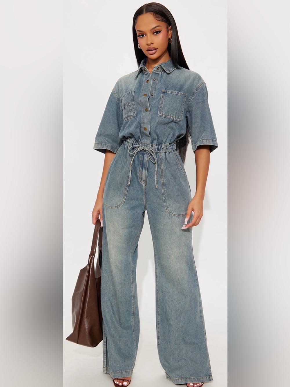Denim Jumpsuit - Medium Wash